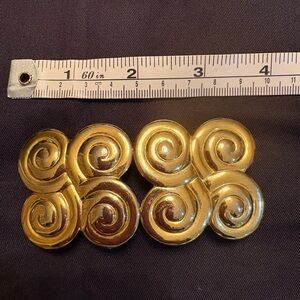 PAQUETTE Gold Swirl Interlocking 2 Piece Belt Buckle